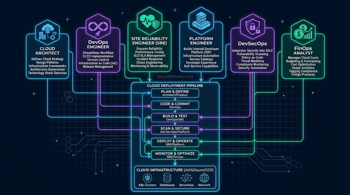 The Evolution of Cloud Roles: From Sysadmin to DevOps, SRE, Platform Engineering, and FinOps